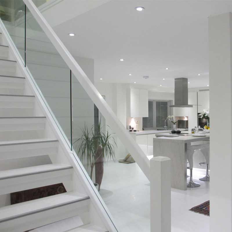 Stairwell into kitchen diner with Automist Stairwell into kitchen diner with Automist