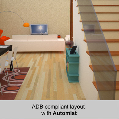 ADB compliant open plan layout with Automist